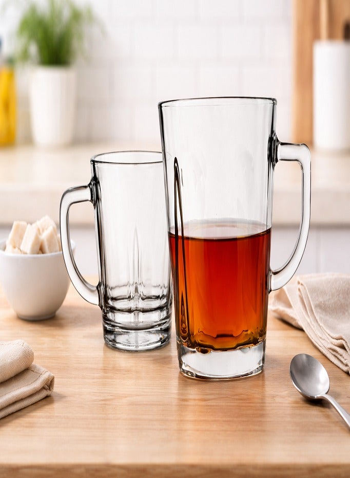 Tea Cups & Glass Coffee Mugs – 6pc Set, 260ml (8.8oz), Thermal Shock Resistant, BPA-Free Clear Glass, Heat Resistant, Extra Durable, Dishwasher Safe - Image 2